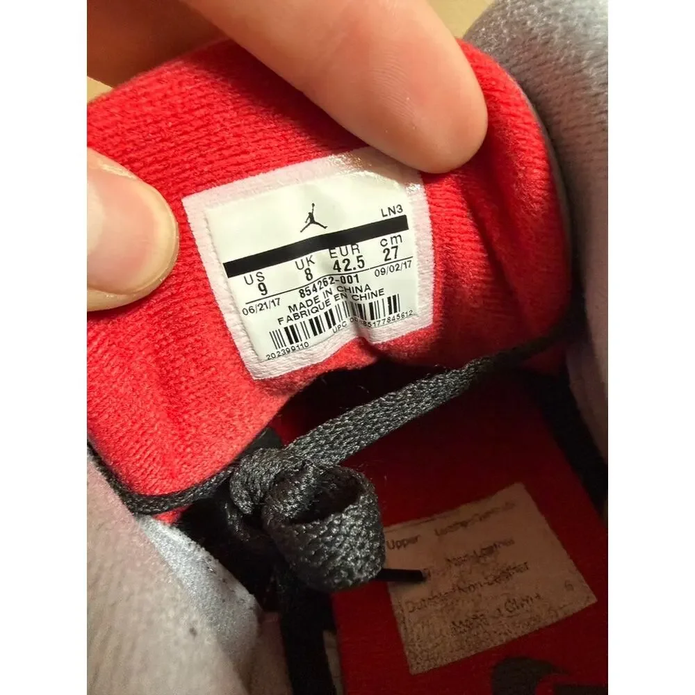 Jordan 3 Retro Black Cement 2018 Fire Red Grey Reimagined Rare Air 854262 001